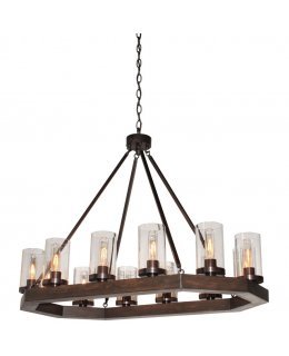 Artcraft  AC10542BU  Jasper Park 12 Light Linear Pendant 